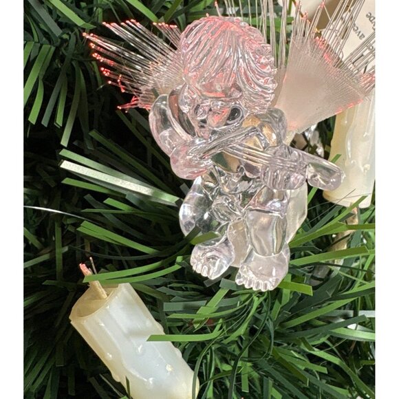 Fiber Optic Artificial Christmas Tree Angel Candle Ornaments LED Star Topper 2' - Picture 3 of 13